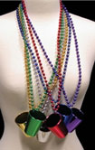mardi gras shot glass beads